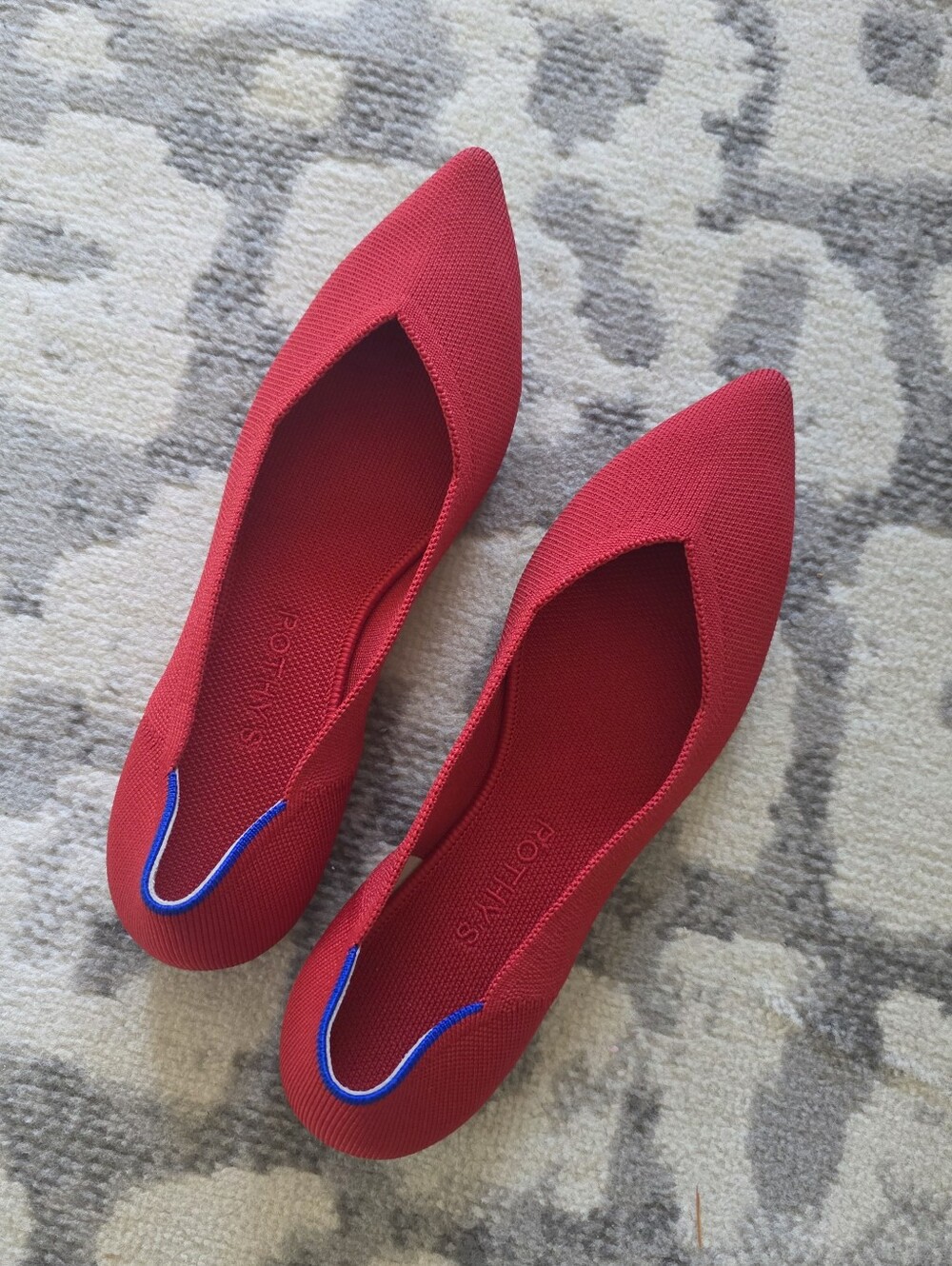 Rothy's The Point flats in Chili Red BRAND NEW Size 10.5